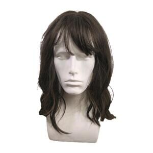Medium‎ Length Chocolate Brown Synthetic Wavy Layered Wig